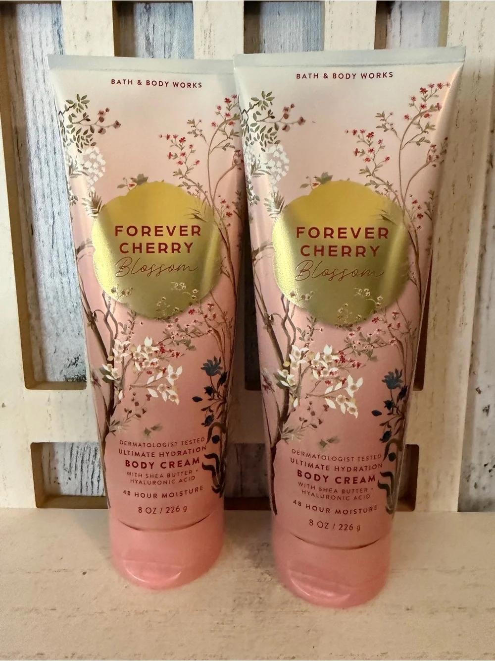 Bath & Body Works FOREVER CHERRY BLOSSOM Ultimate Hydration Body Cream 8oz Lot 2